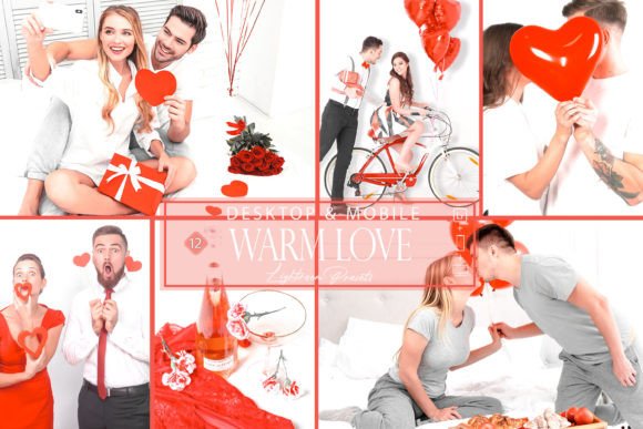 Download 12 Warm Love Lightroom Presets,White Red - Lightroom Collection